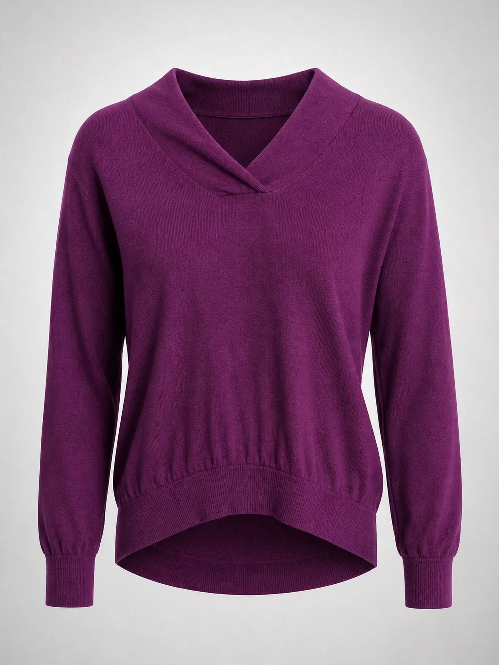 J. Crew Deep Plum V-Neck Sweater